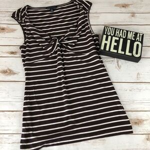 Banana Republic Brown Stipe Sleeveless Top